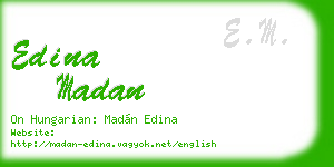 edina madan business card